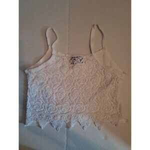 Awesome Wear White Soft Stretchy Lace Front Design Bralette L